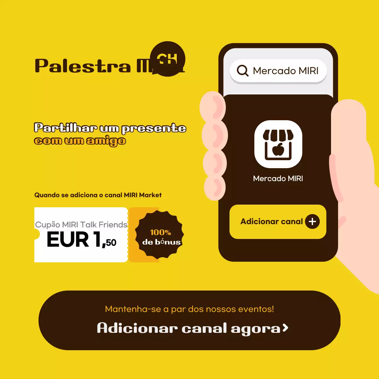 Promova o seu evento yellow pop