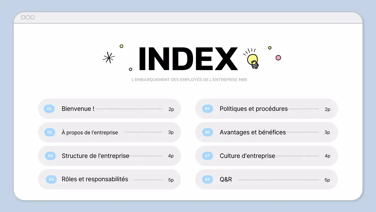 Présentation d'entreprise moderne de couleur bleue