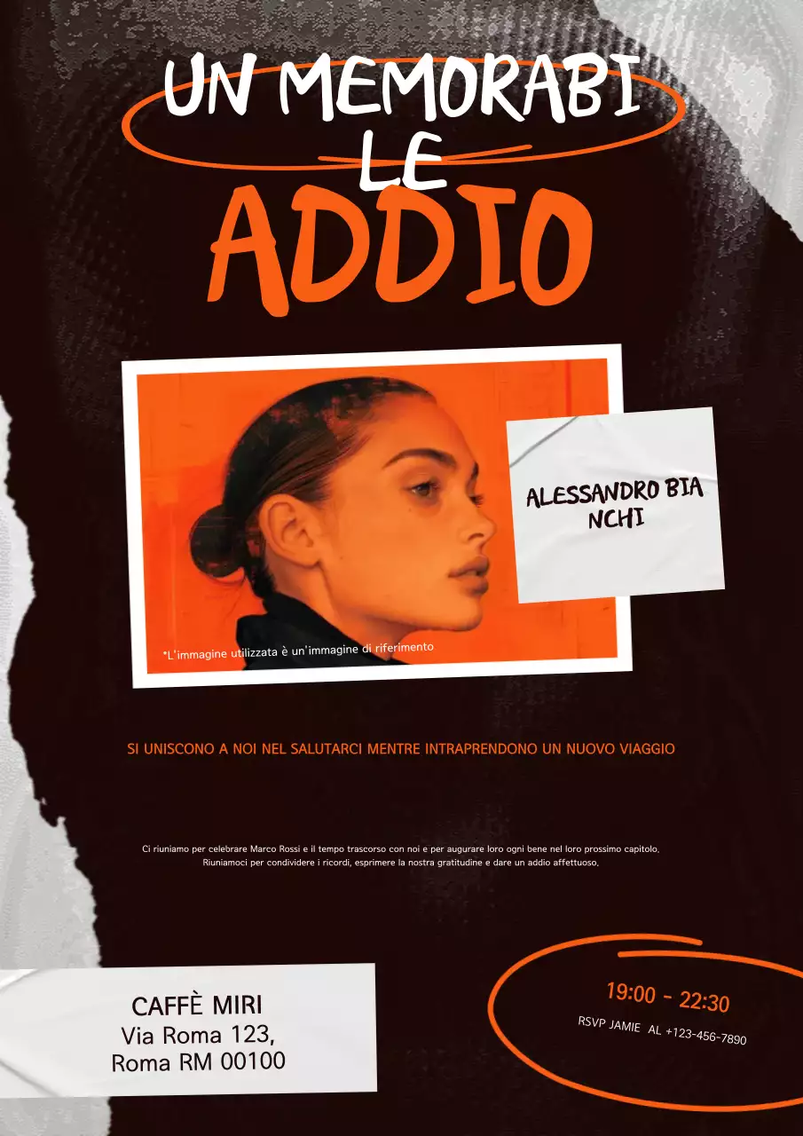 Poster per evento Grunge d'addio nero e verde