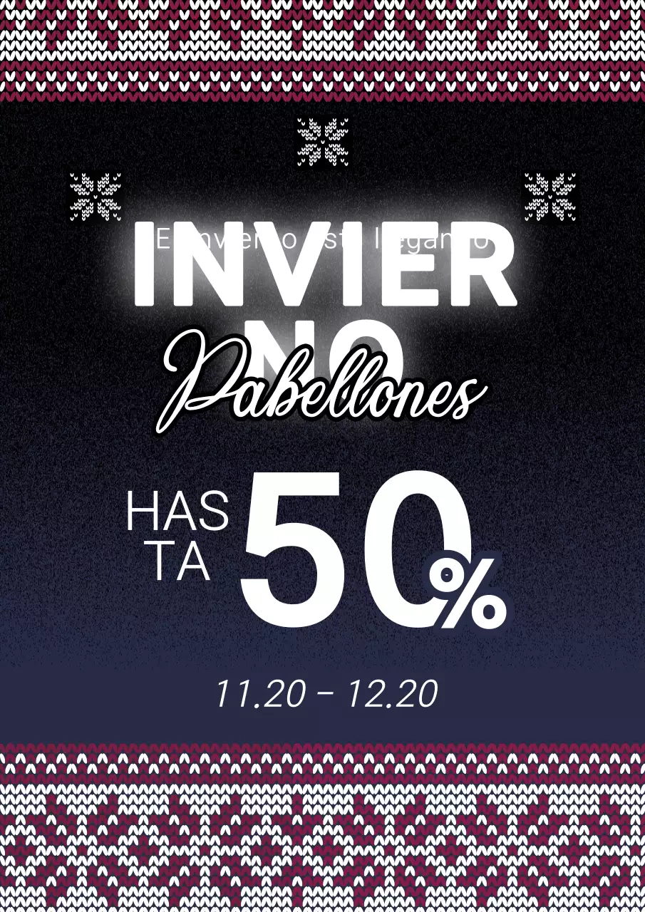 Anuncio de rebajas de invierno Black Vintage