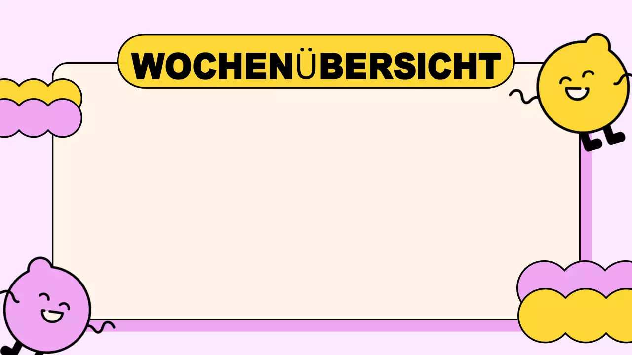 Rosa Gelb Verspielte Klasse Agenda Präsentation