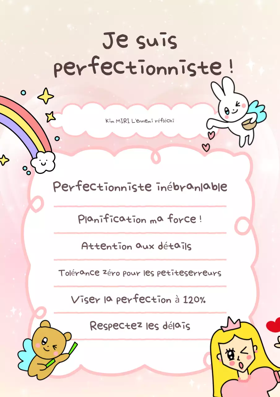 Lettre de motivation rose et mignonne