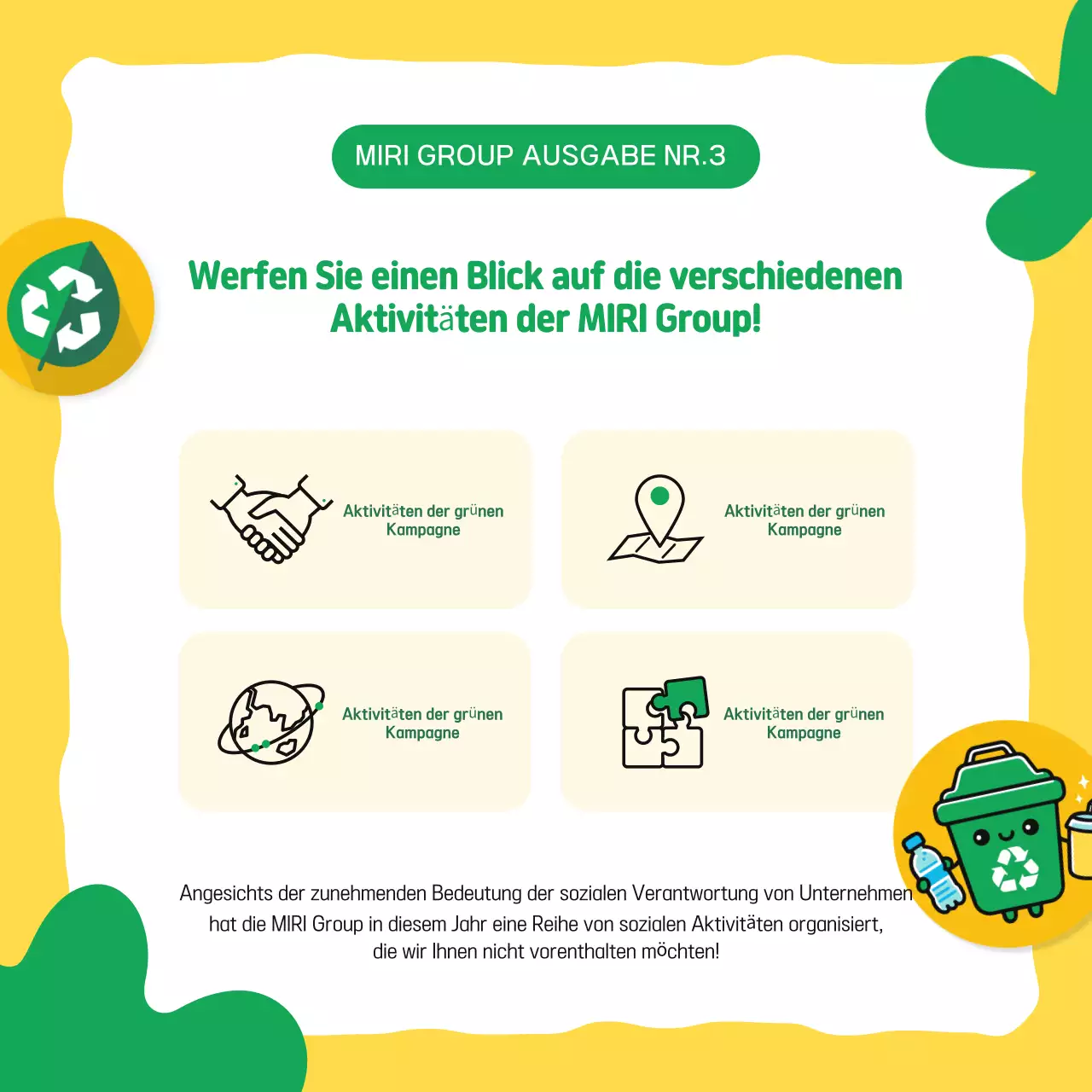 Kampagne "Gelb für die Umwelt