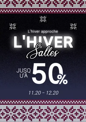 Annonce des soldes d'hiver Black Vintage
