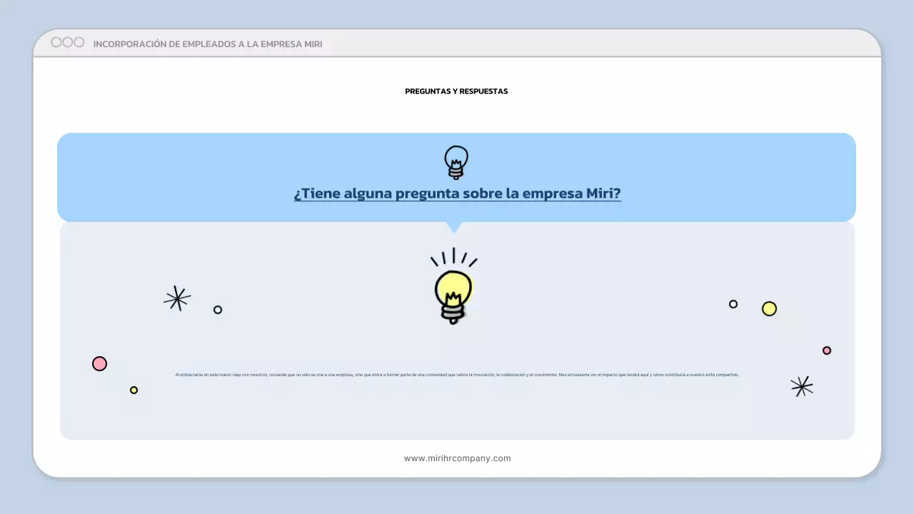 presentación de empresa moderna azul