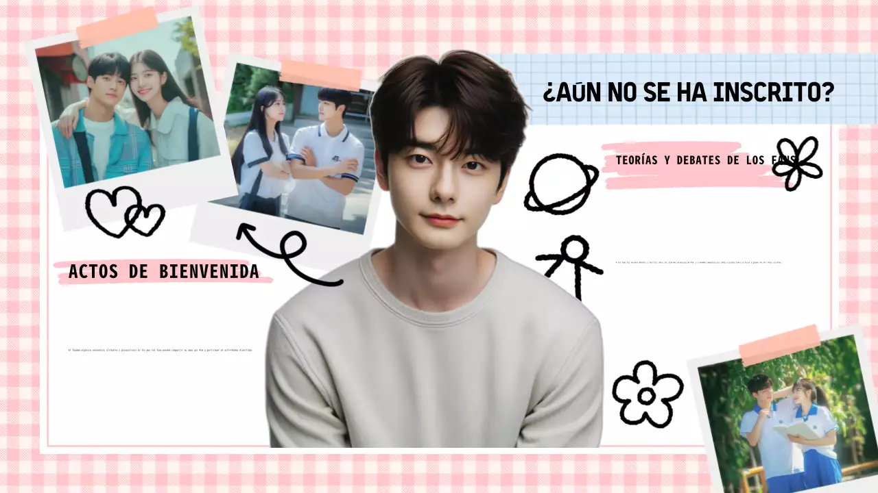 Pastel Pink and Blue Doodle K-Drama Presentación