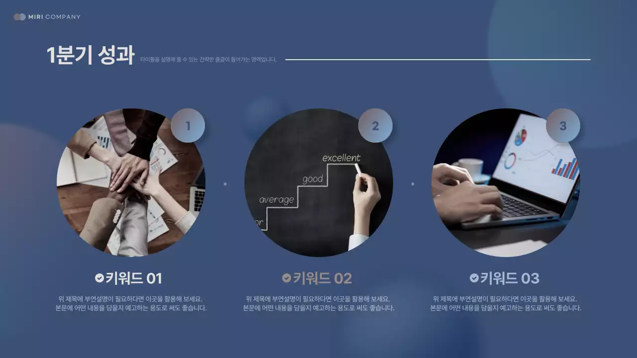 남색 모던 보고서 분석