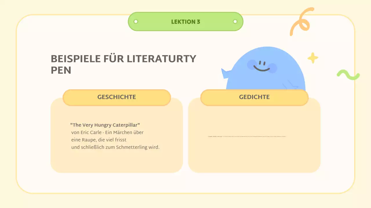 gelbe abstrakte Literaturklasse