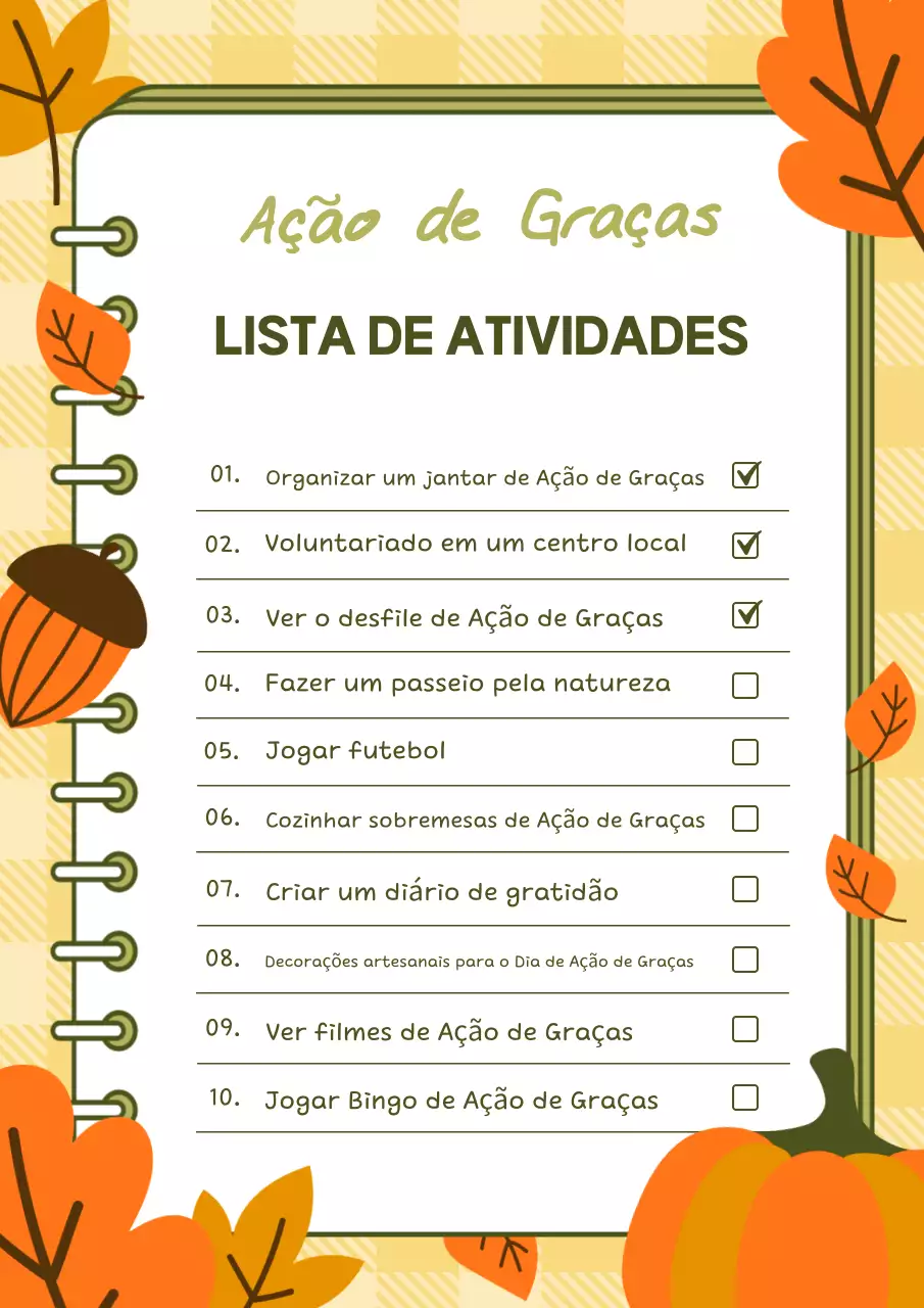 agenda de férias rústica laranja
