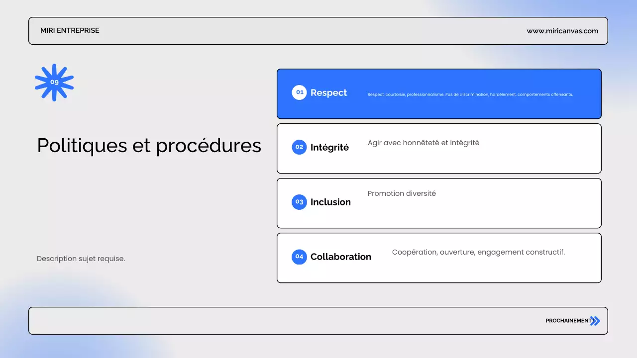 Présentation d'entreprise moderne de couleur bleue
