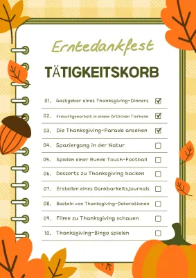 orange rustikaler Urlaubsplaner