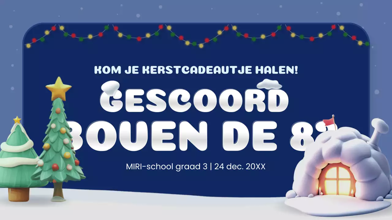 marine en wit creatieve kerst quiz klas