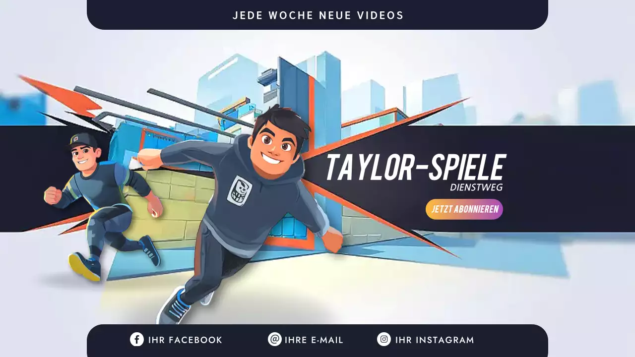 blaue moderne Gaming-Anzeige