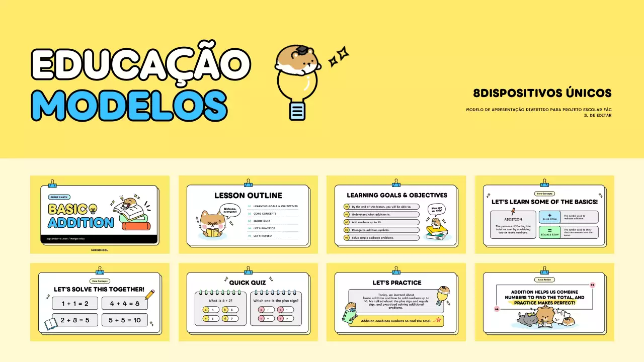 modelo amarelo de educação lúdica