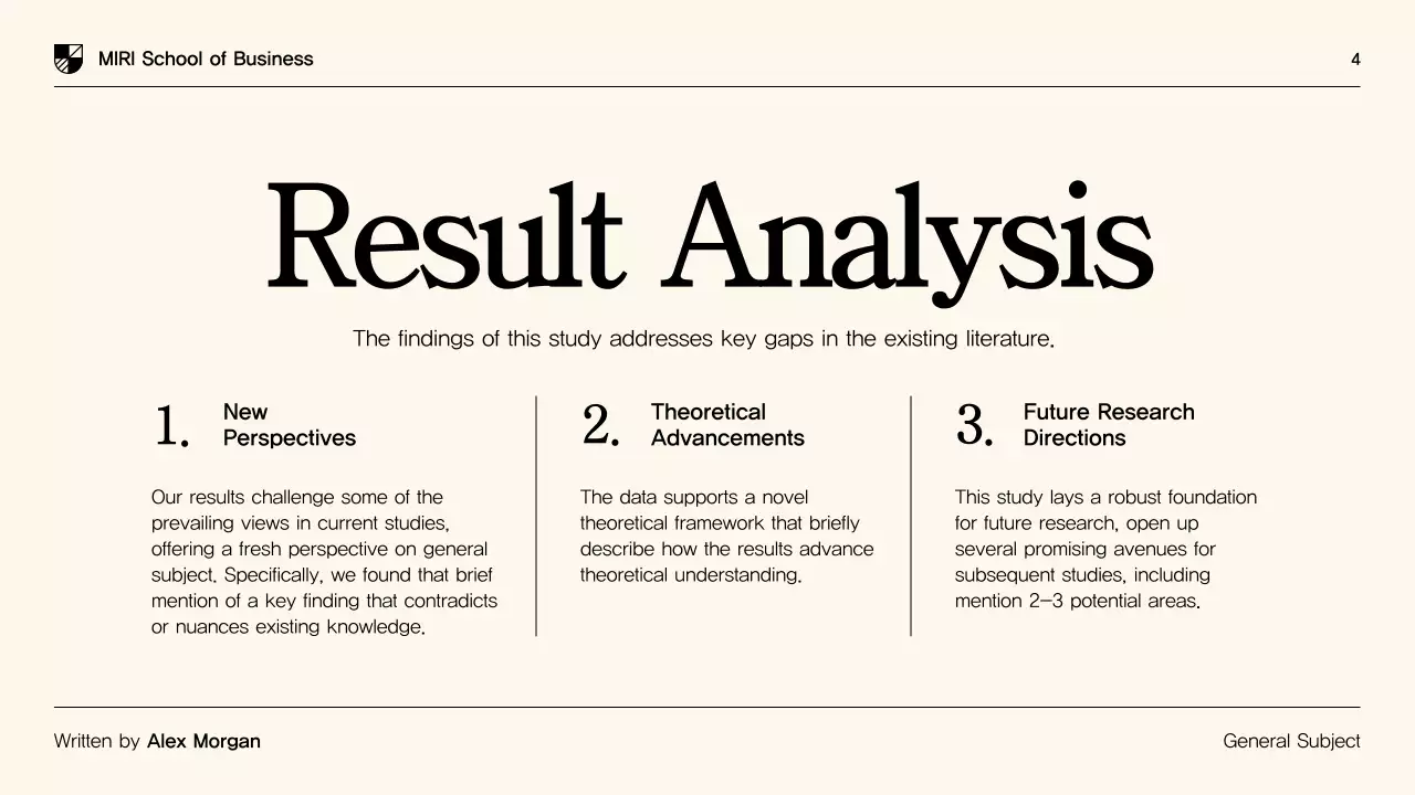 Beige Minimal Thesis Presentation