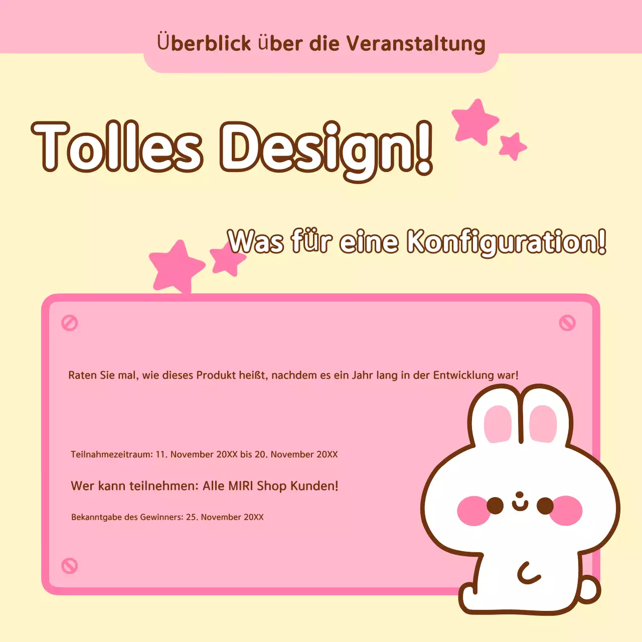 Rosa Trivia-Veranstaltung