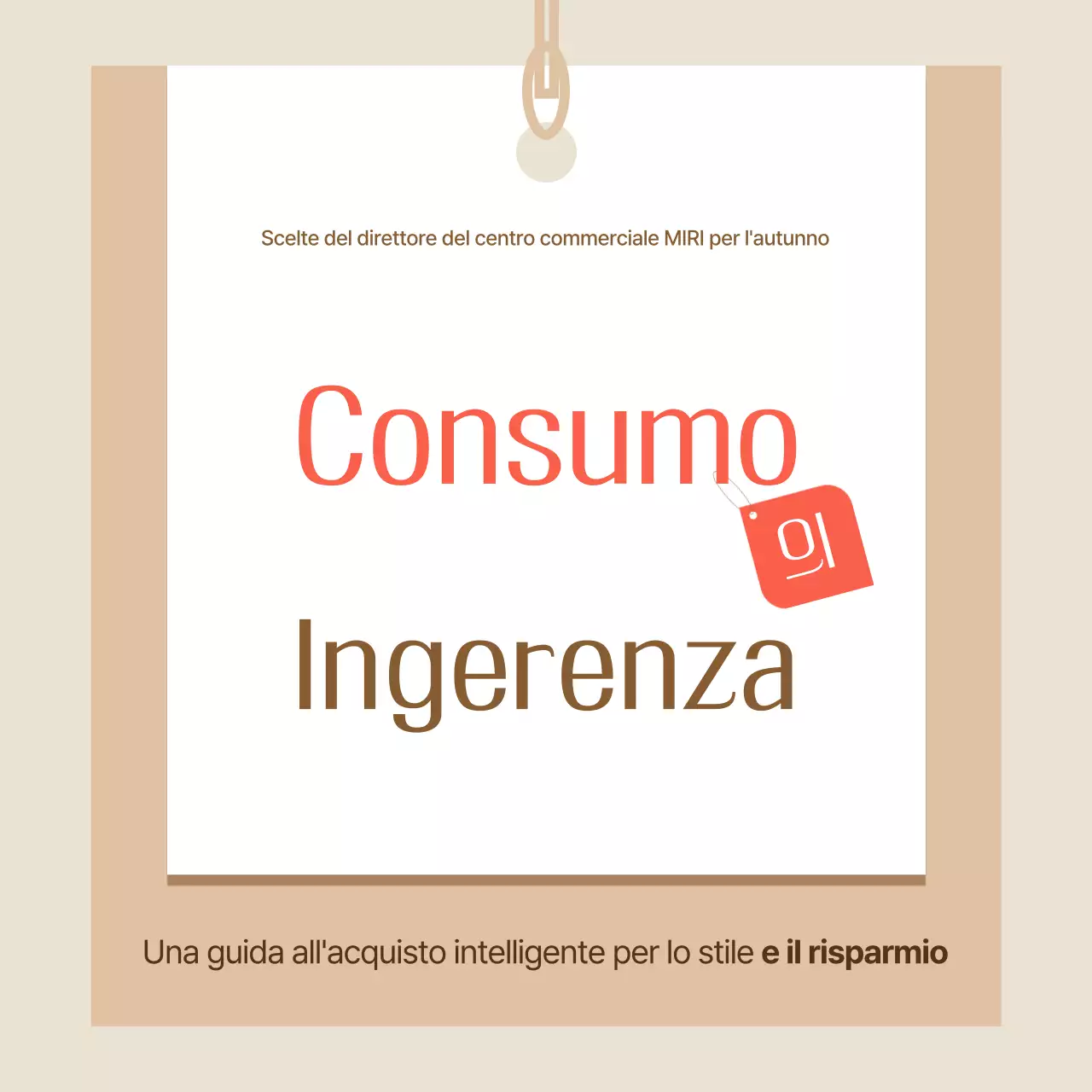 Annuncio di shopping semplice in beige