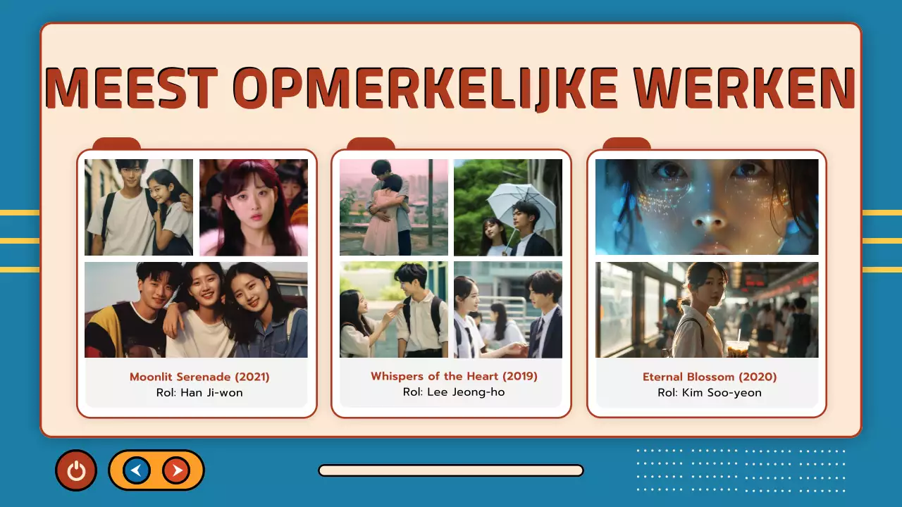 beige blauw retro drama presentatie