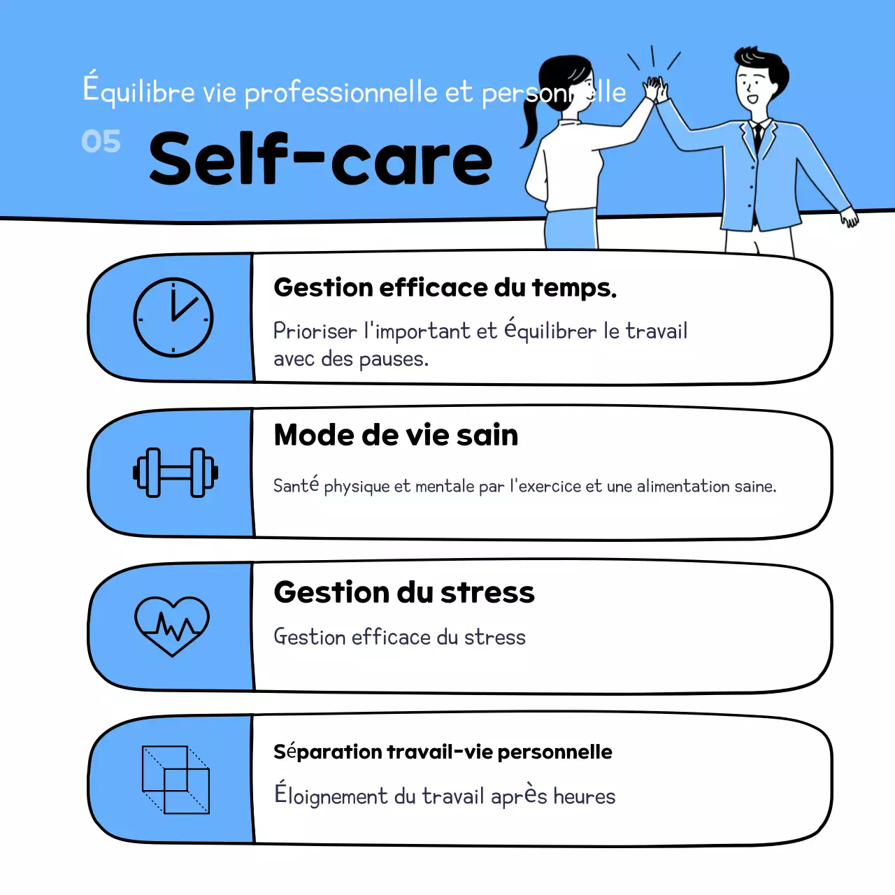 Matériel de formation bleu clair pour les travailleurs soignés