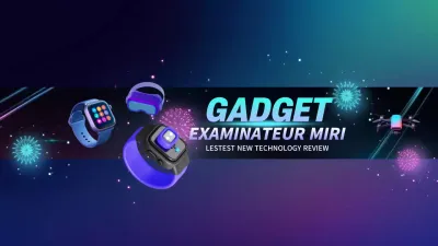 Promotion des gadgets modernes bleus