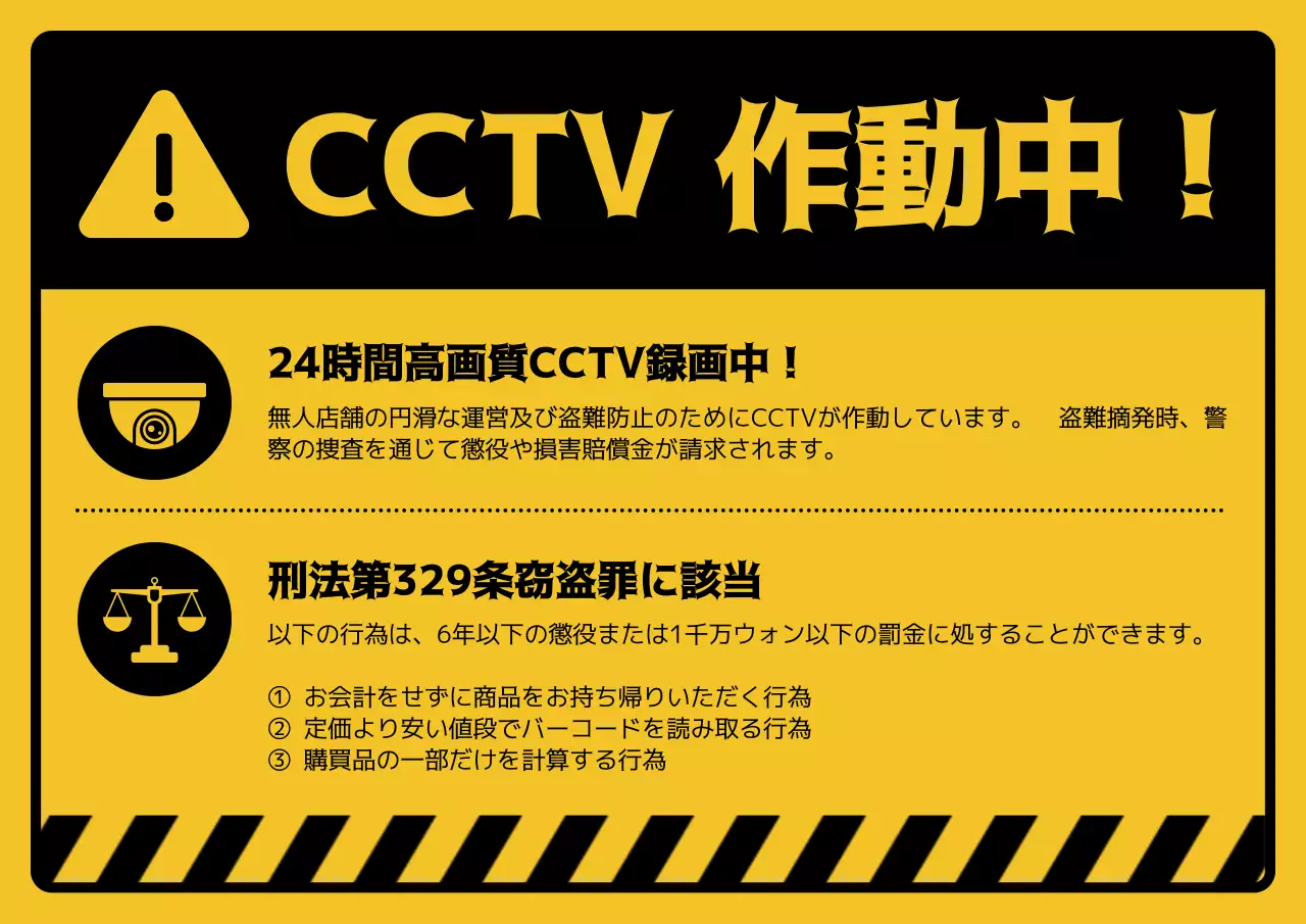 黄色 シンプル 警告 看板 ポスター