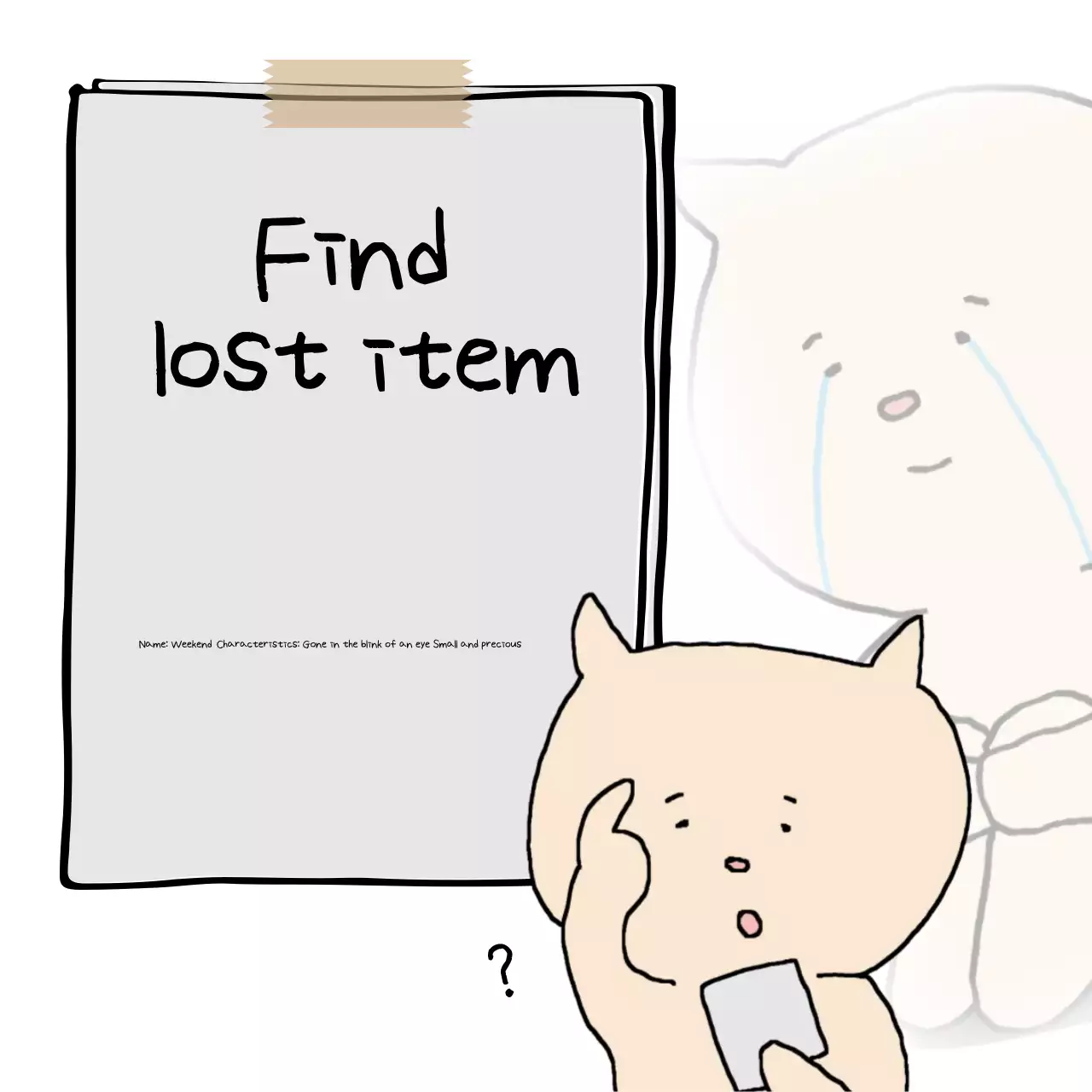 Pemberitahuan Barang Hilang Sederhana Beige Posting Media Sosial