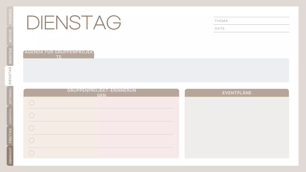 Beige Minimalist Klasse Planer Zeitplan