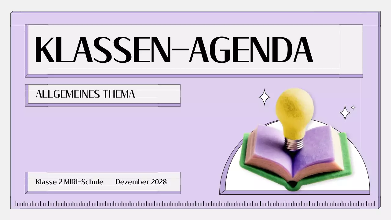 lila einfache Bildungsagenda