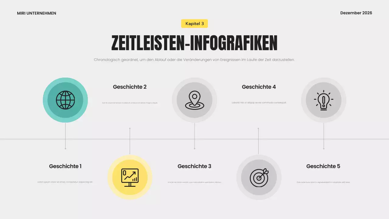 Graue moderne Infografik Vorlage