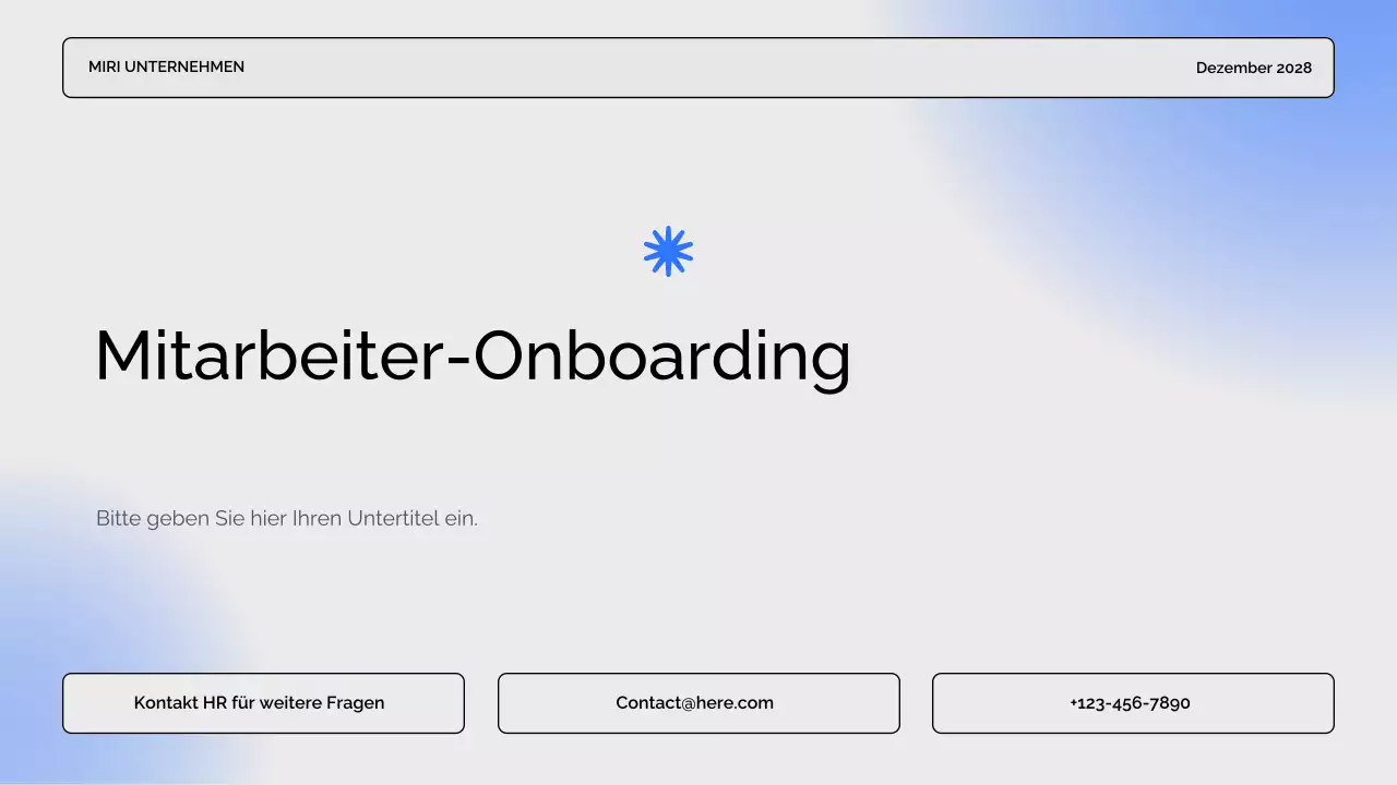 blaue moderne Business-Präsentation