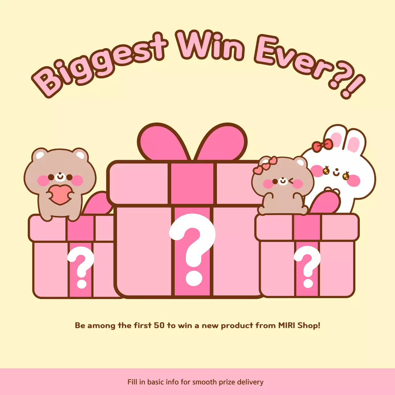 Promoção de evento Pink Cute Quiz Instagram Carousel