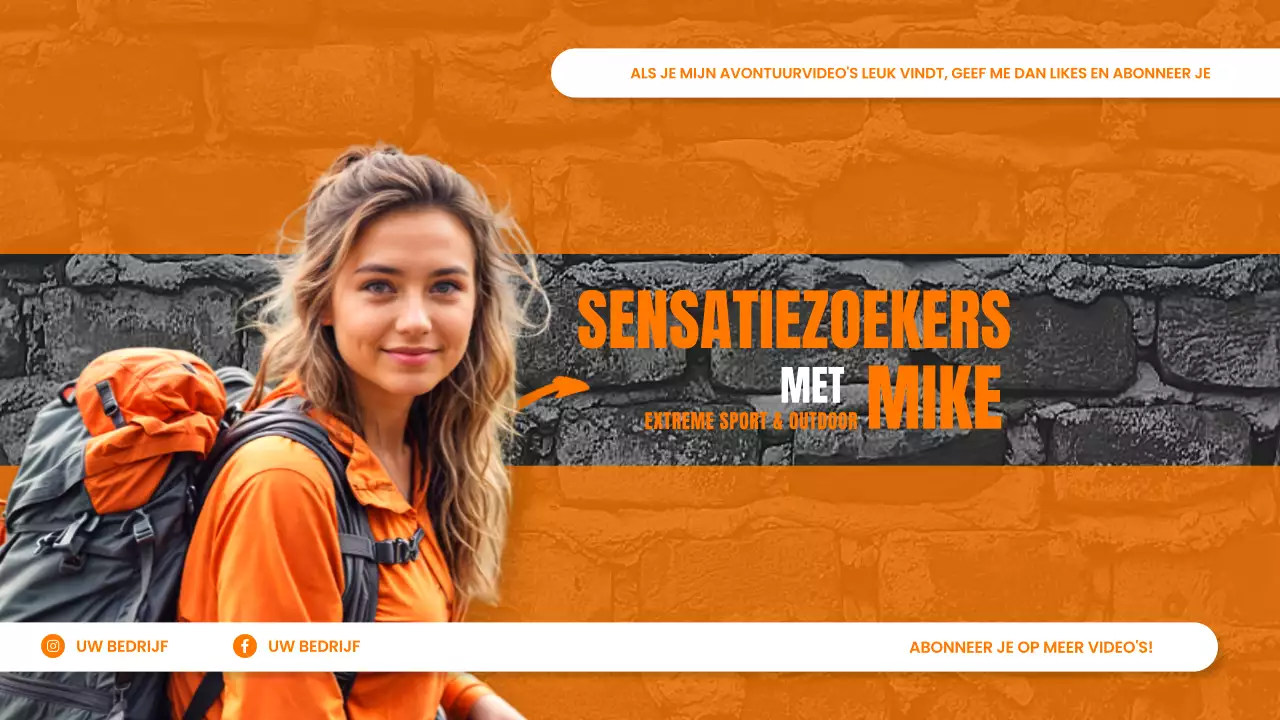 Oranje Trendy Avontuur Promotie