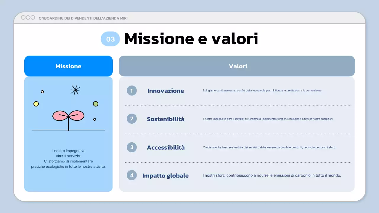 presentazione aziendale moderna blu