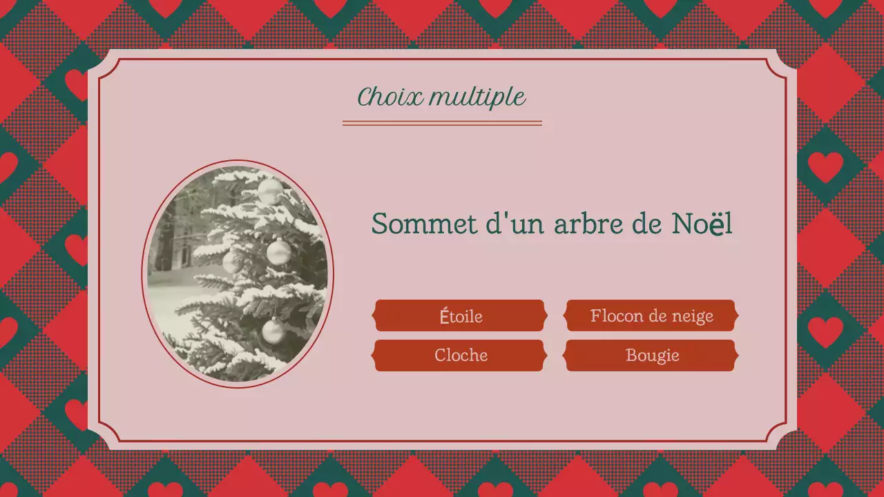 Classique Vintage Traditionnel Quiz de Noël