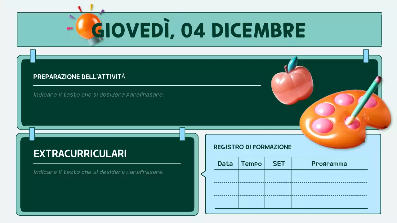 agenda pop class arancione e verde acqua