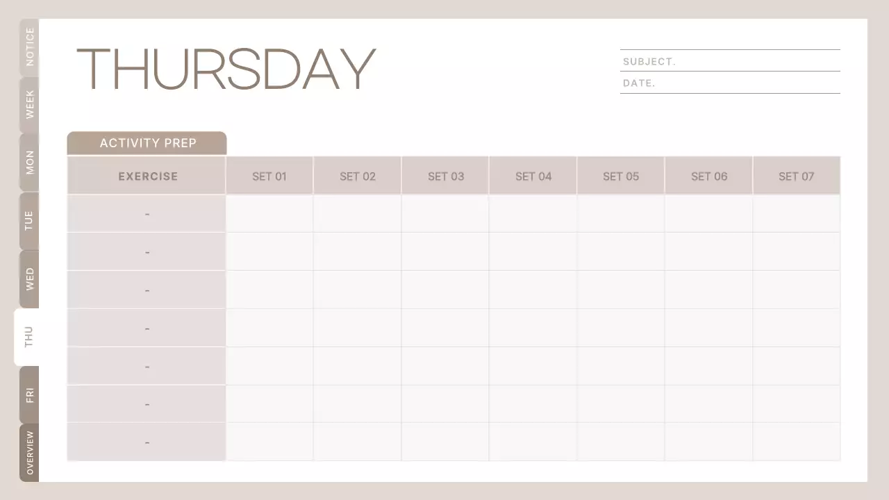 Beige Minimal Class Planner Presentation