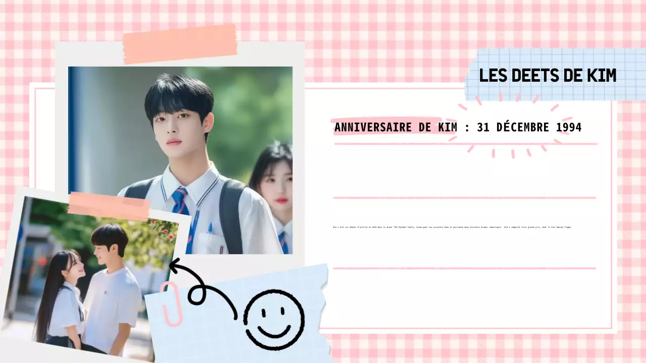 Présentation d'un K-Drama en rose pastel et en bleu