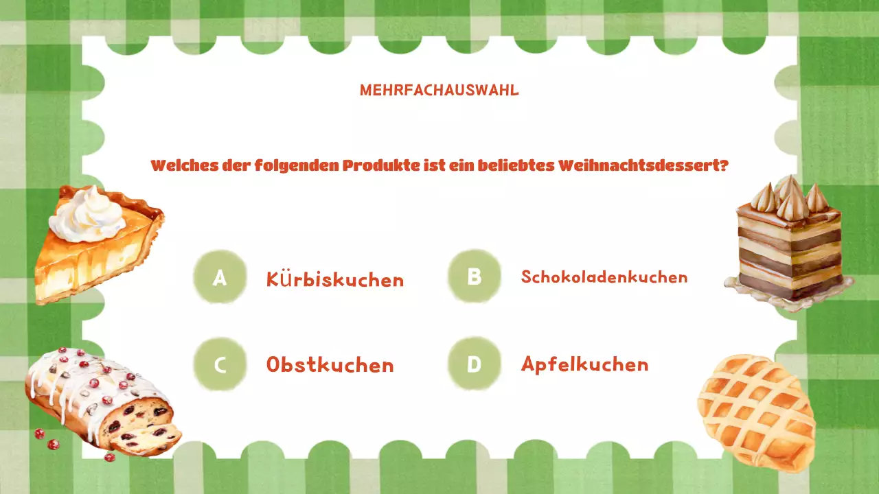 grüne festliche Weihnachtspräsentation