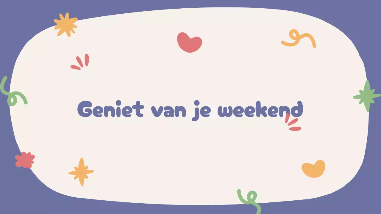 Blauw Beige Groen Rood Speelse Klassenagenda