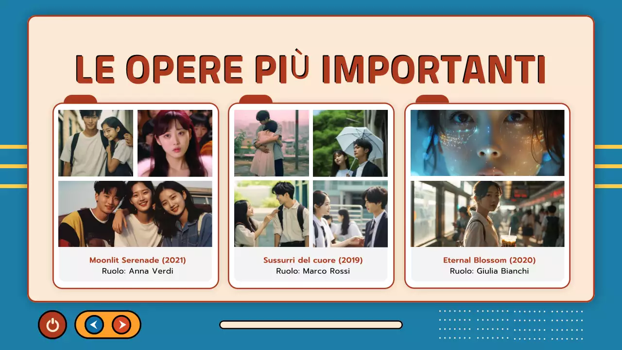 beige blue retro drama presentation