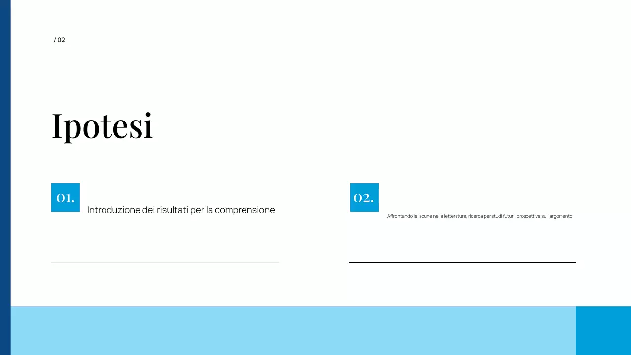 presentazione di tesi professionale blu