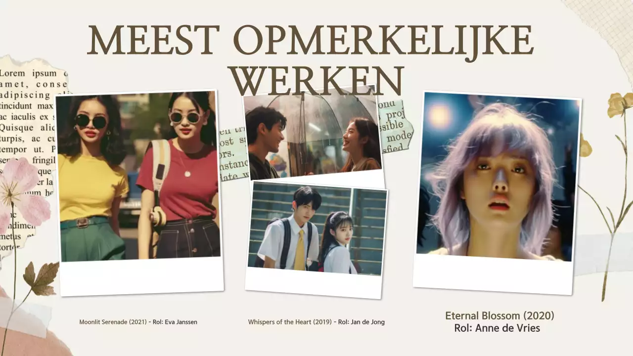 Beige Esthetisch Plakboek Trendy Fandom Acteur Actrice K-Drama