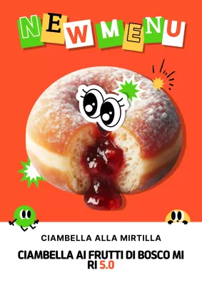 Annuncio di dessert pop all'arancia