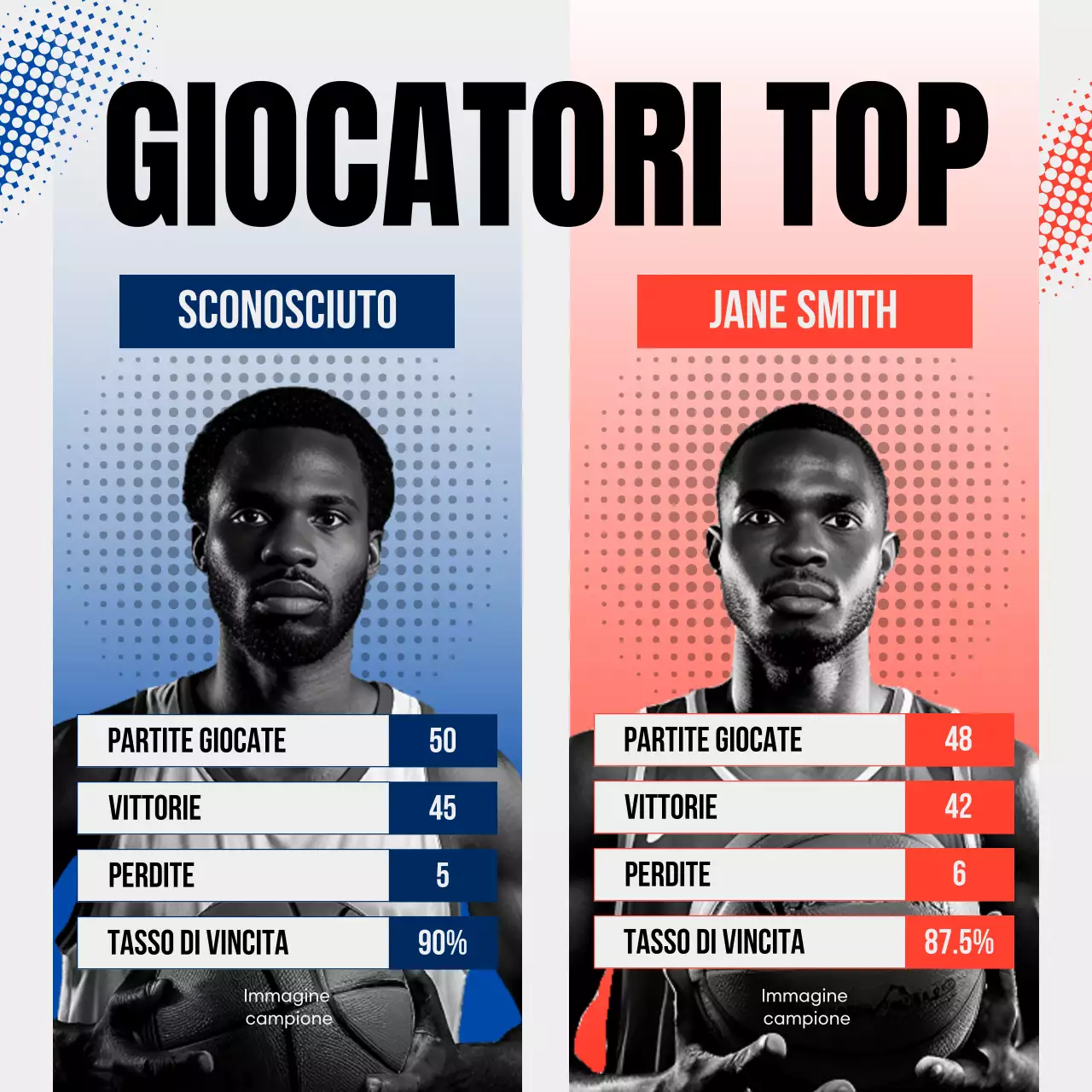 Annuncio dei migliori giocatori di Blue Modern