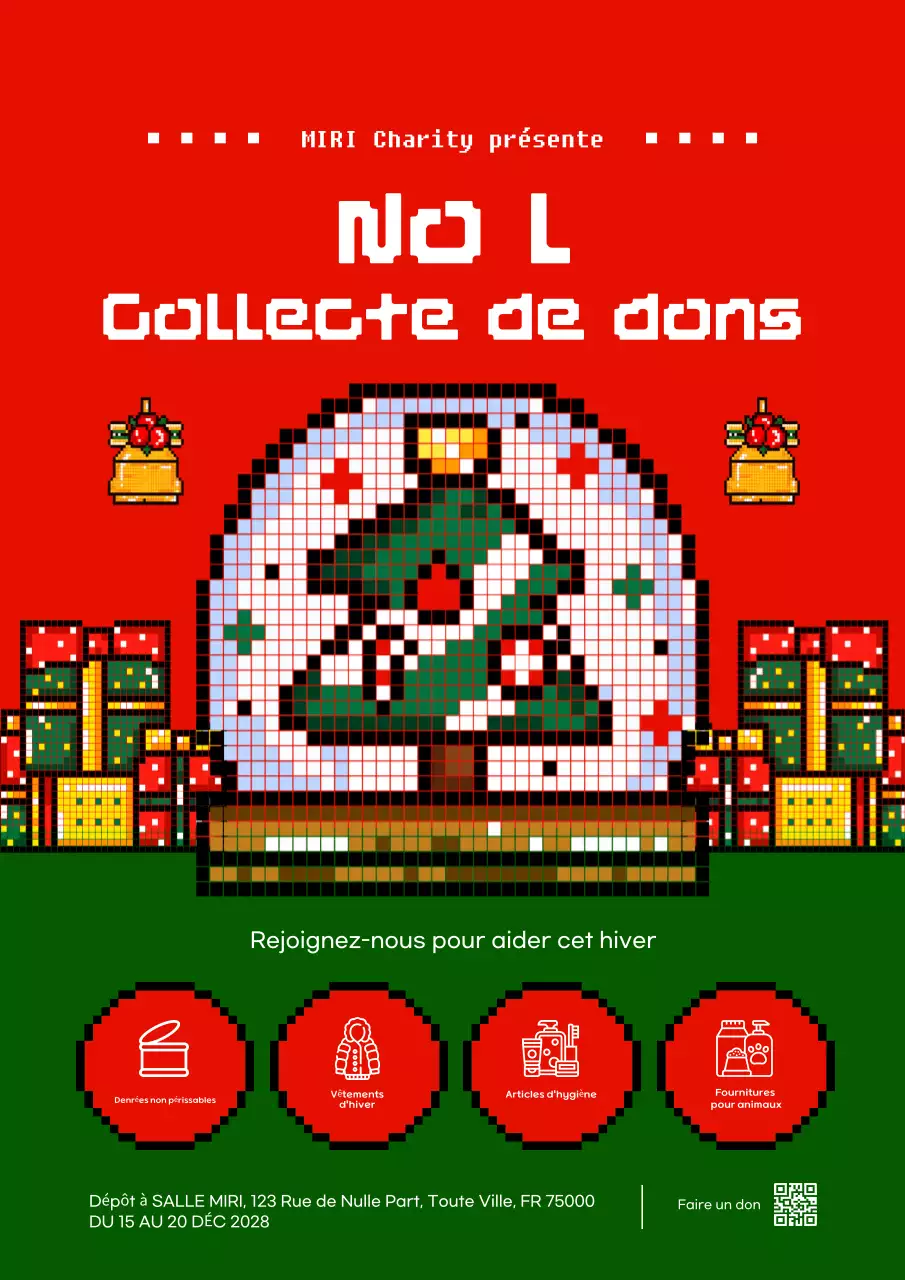 annonce de la charité red retro