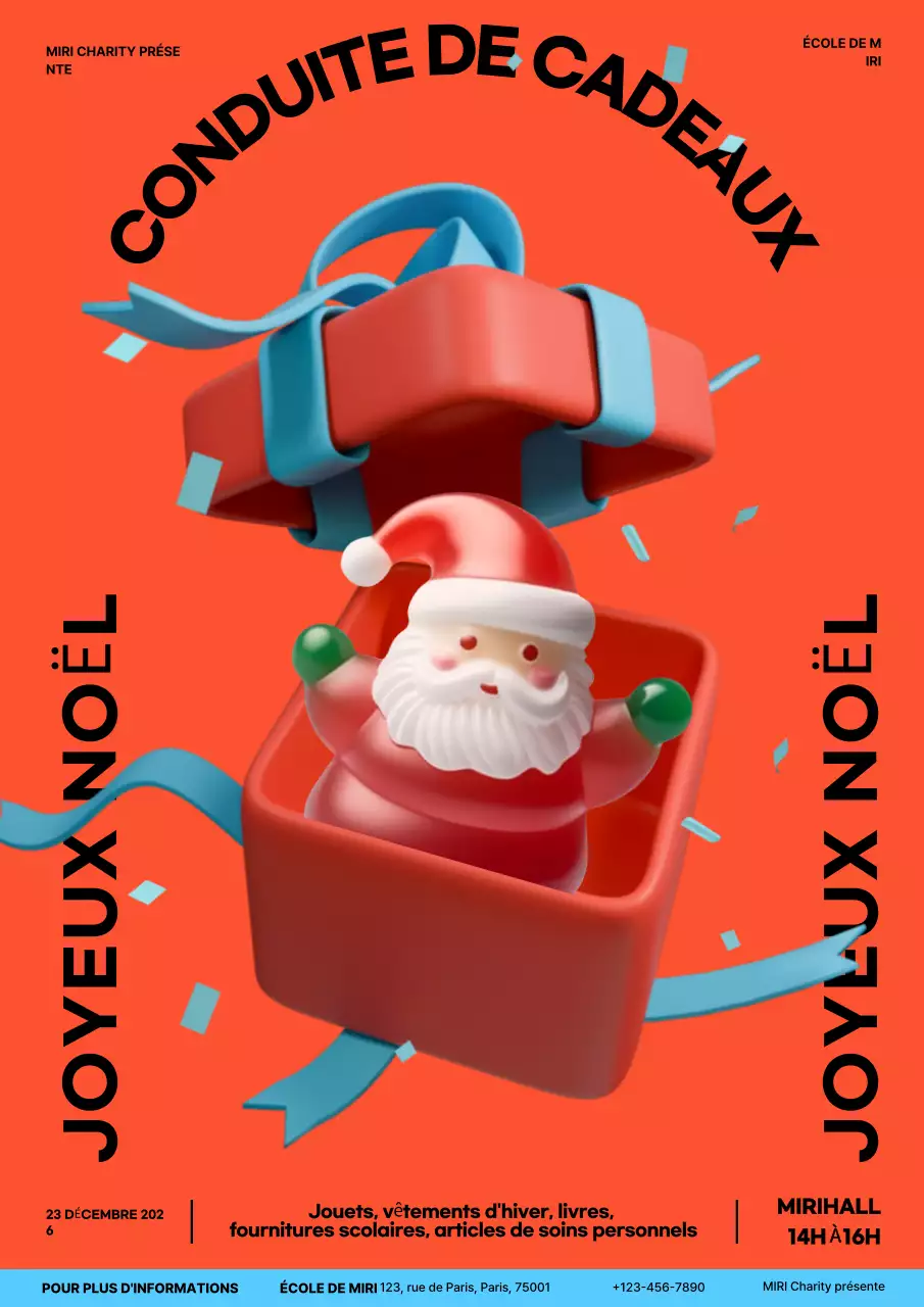 Événement festif de Noël à l'orange