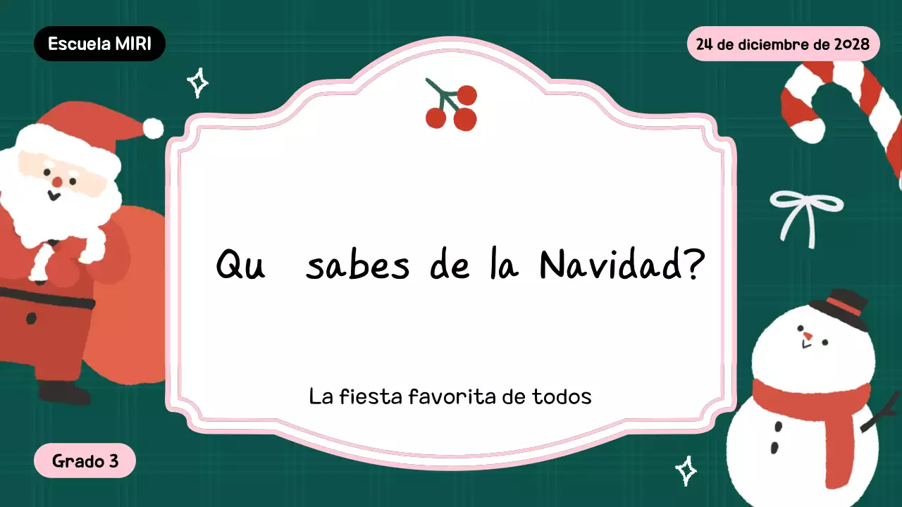 Invitación festiva verde