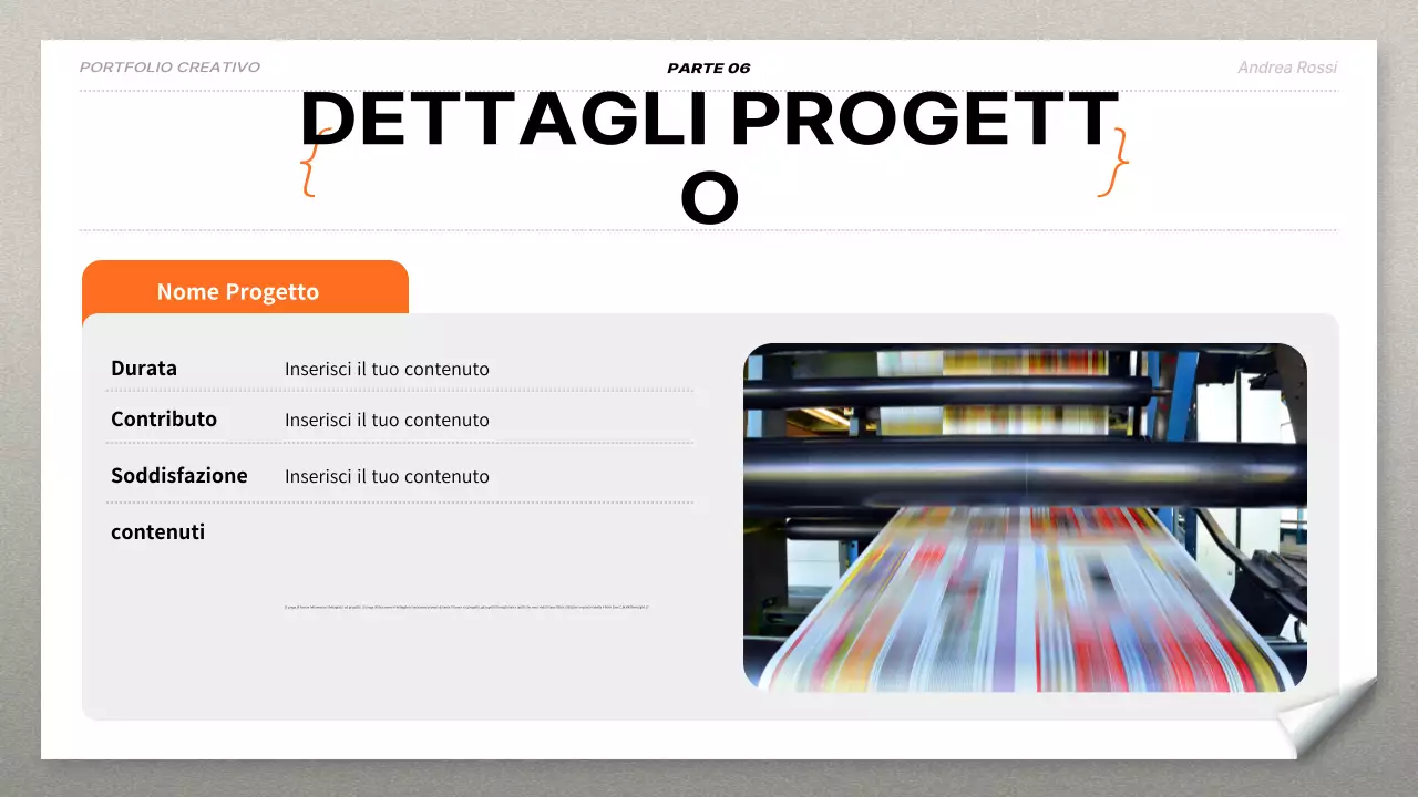 curriculum moderno arancione