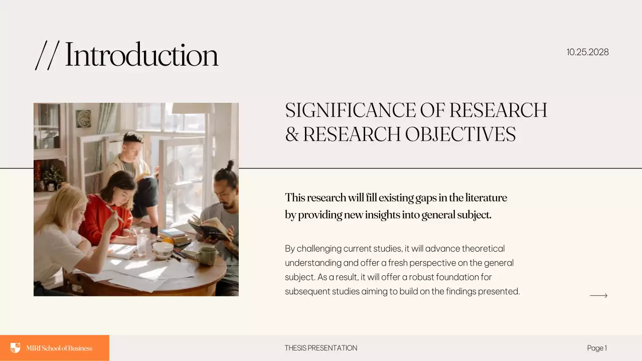 Beige Modern Thesis Presentation