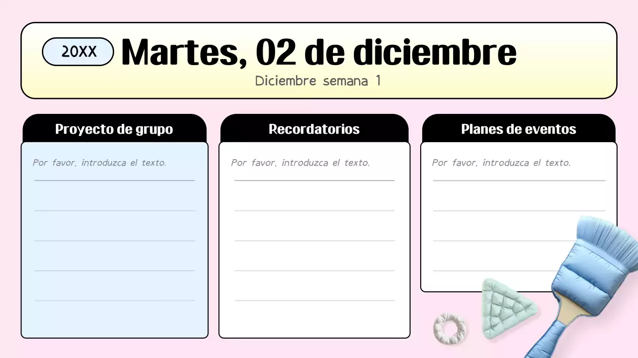 agenda de clase rosa de moda